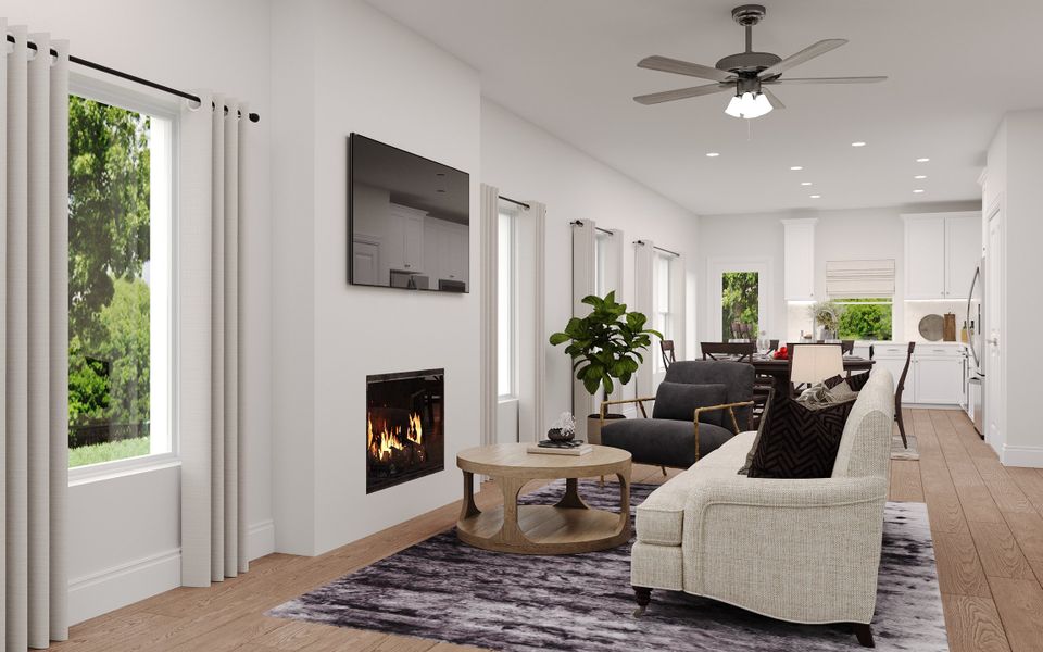 Furnished interior view inside a new home in Saratoga, Aubrey (Image 4).