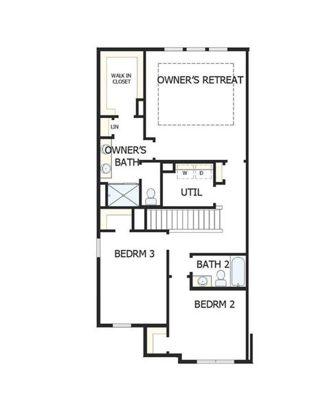2D floor plan layout of this home in Grandview Terrace, Canton, GA (Image 3).