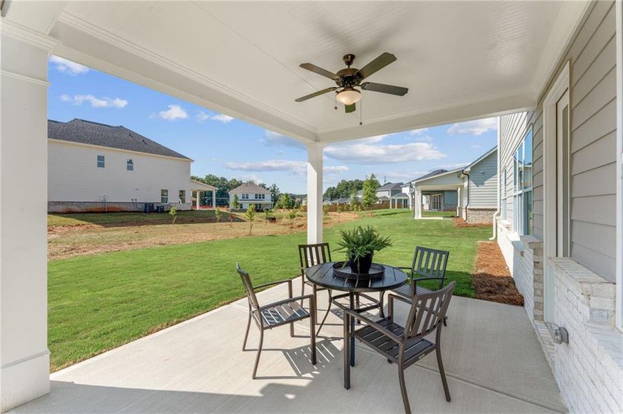 Exterior details and patio area of a home in Linden Grove, Powder Springs (Image 2). Exterior details and patio area of a home in Linden Grove, Powder Springs (Image 2).