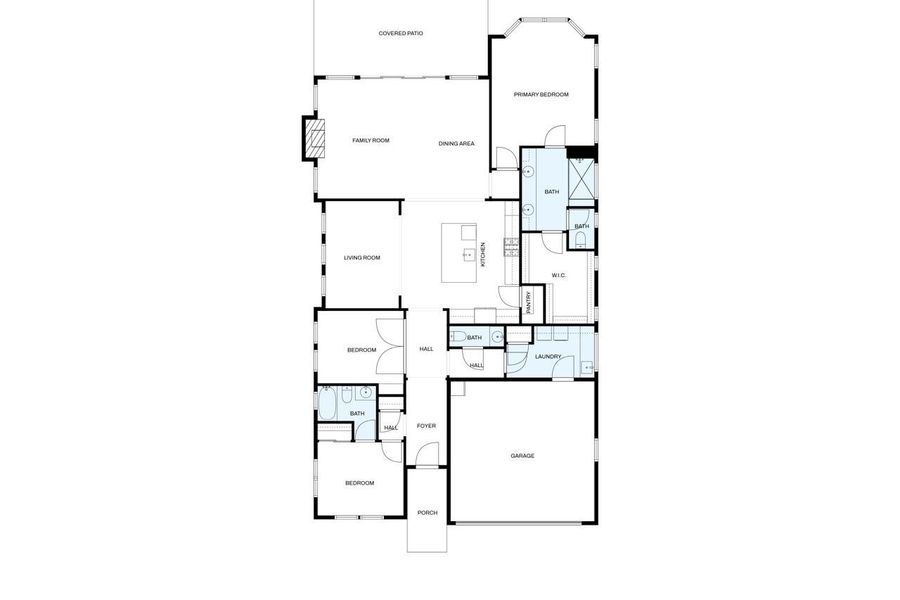2D floor plan layout of this home in , Horseshoe Bay, TX (Image 4).