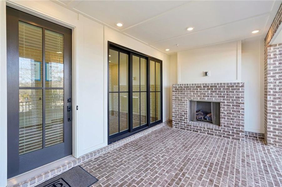 Exterior details and patio area of a home in IveyBrooke, Alpharetta (Image 4).