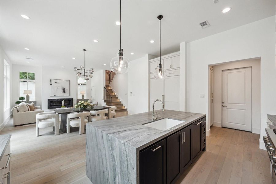Kitchen features custom Benedettini cabinetry throughout. Kitchen features custom Benedettini cabinetry throughout.