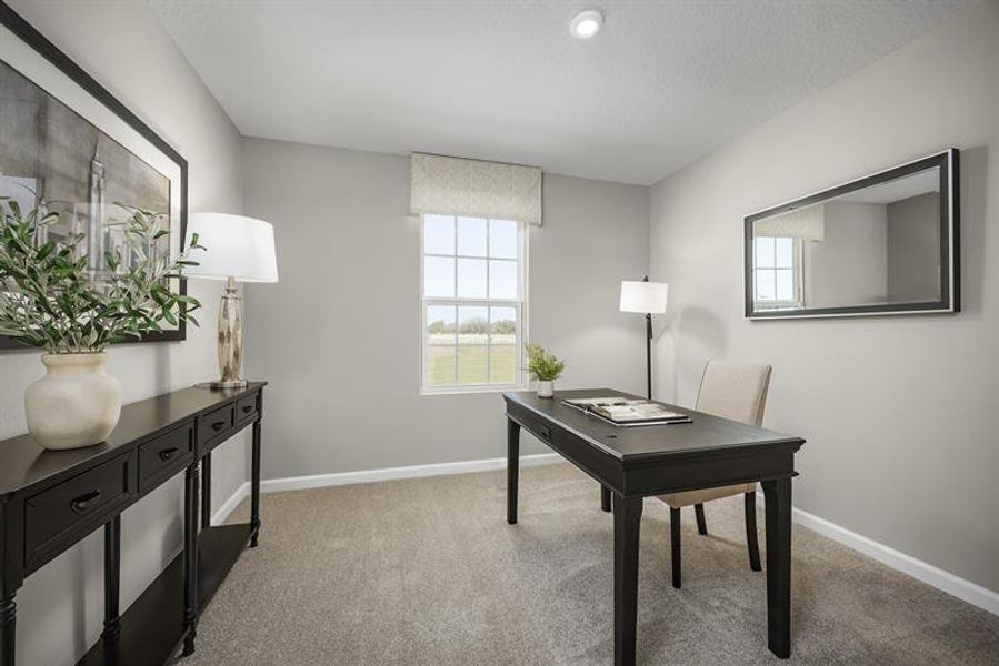 Representative furnished interior of a home built from the Flamingo Exterior Home by Ryan Homes in Edison Pointe, Daytona Beach (Image 13).