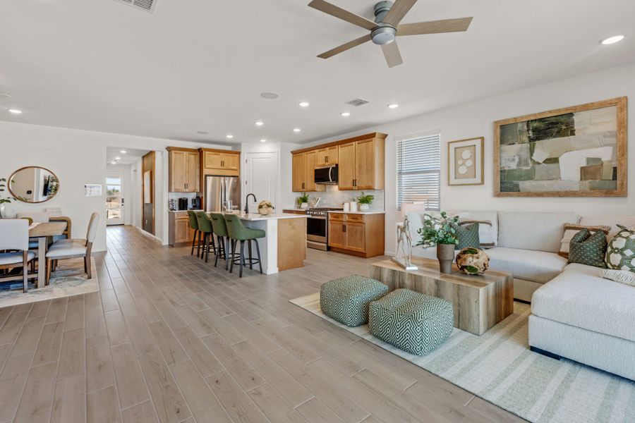 Furnished interior view inside a new home in Oasis At Rocking K, Vail (Image 2).