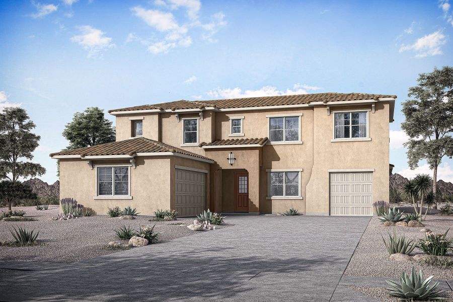 Representative exterior photo of a completed home built from the Sage by Mattamy Homes in Empire Pointe, Queen Creek, AZ (Image 22).