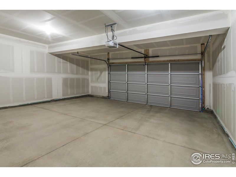 Attached two car garage