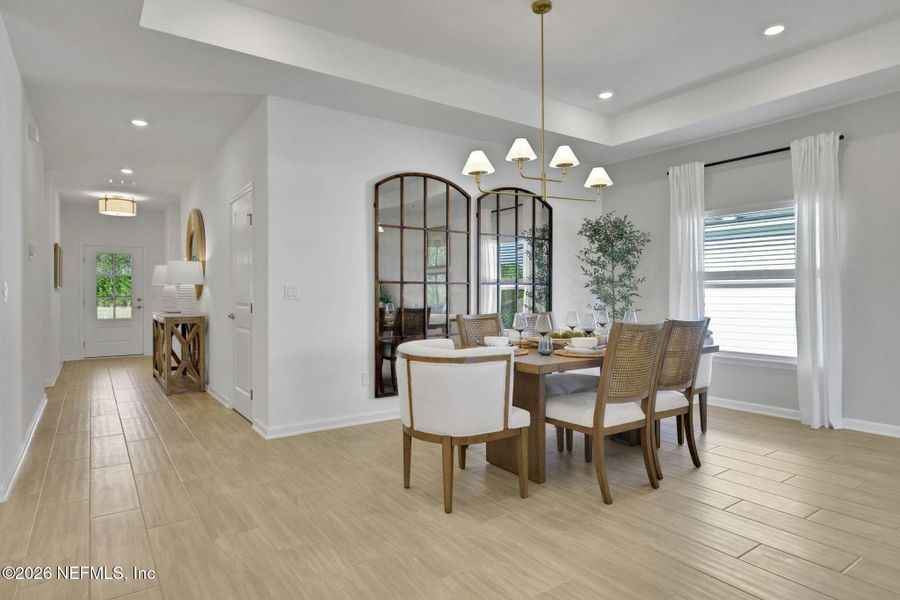 Furnished interior view inside a new home in Seminole Trace, Palm Coast (Image 39).