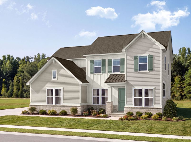 Representative exterior photo of a completed home built from the Foxwood by John Wieland in Iverly, Canton, GA (Image 9). Representative exterior photo of a completed home built from the Foxwood by John Wieland in Iverly, Canton, GA (Image 9).