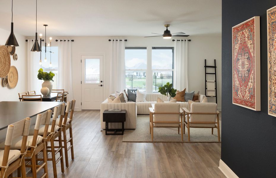 Representative furnished interior of a home built from the Gustine by Pulte Homes in Saddleback at Santa Rita Ranch, Liberty Hill (Image 181).