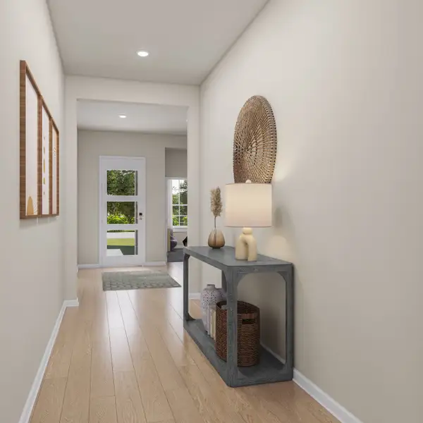 Furnished interior view inside a new home in Lariat, Liberty Hill (Image 6).