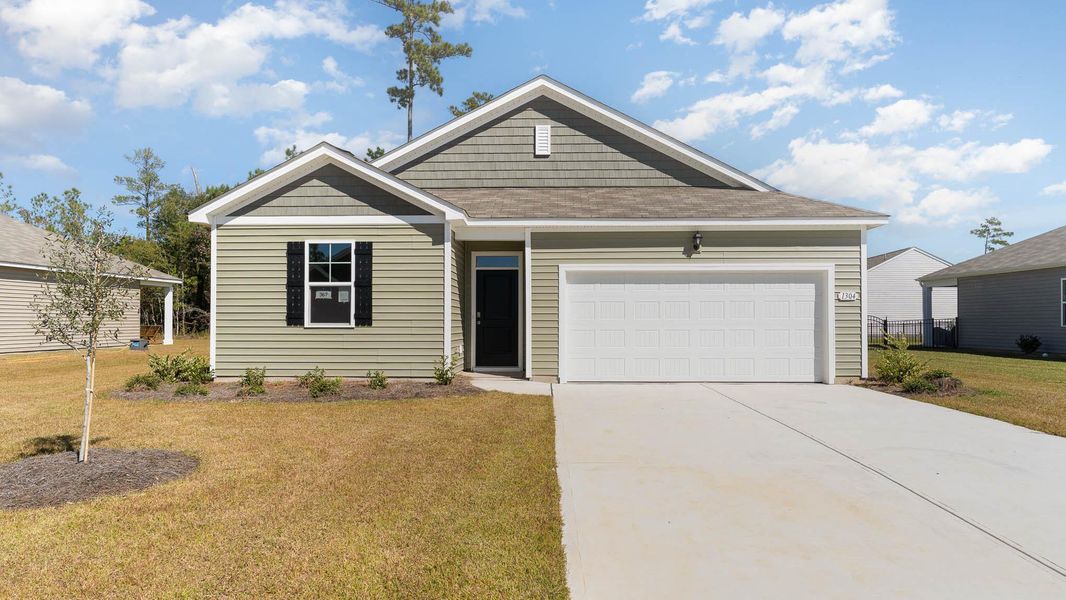 Representative exterior photo of a completed home built from the Kerry by D.R. Horton in Pinewood Estates, Conway, SC (Image 12).