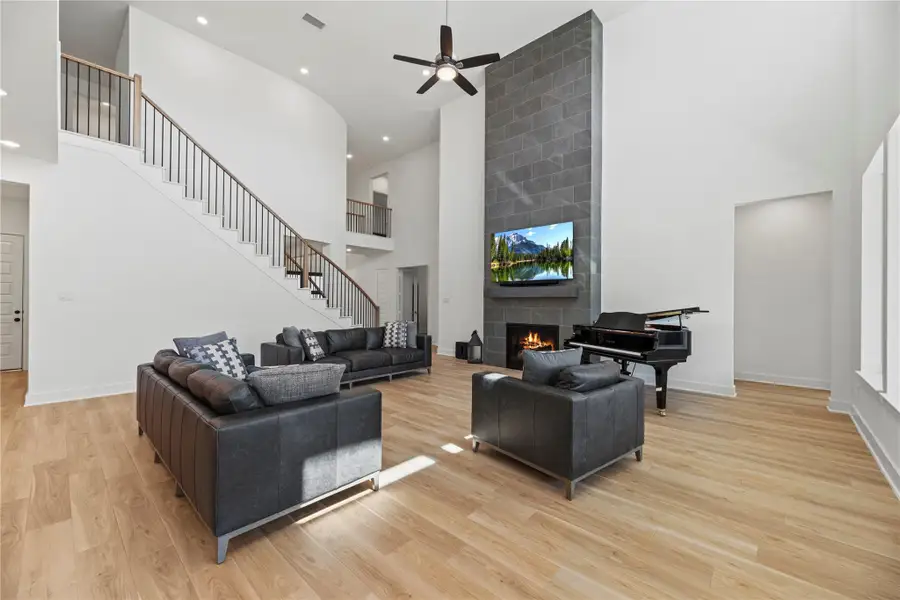 Furnished interior view inside a new home in Bridgeland, Cypress (Image 11).
