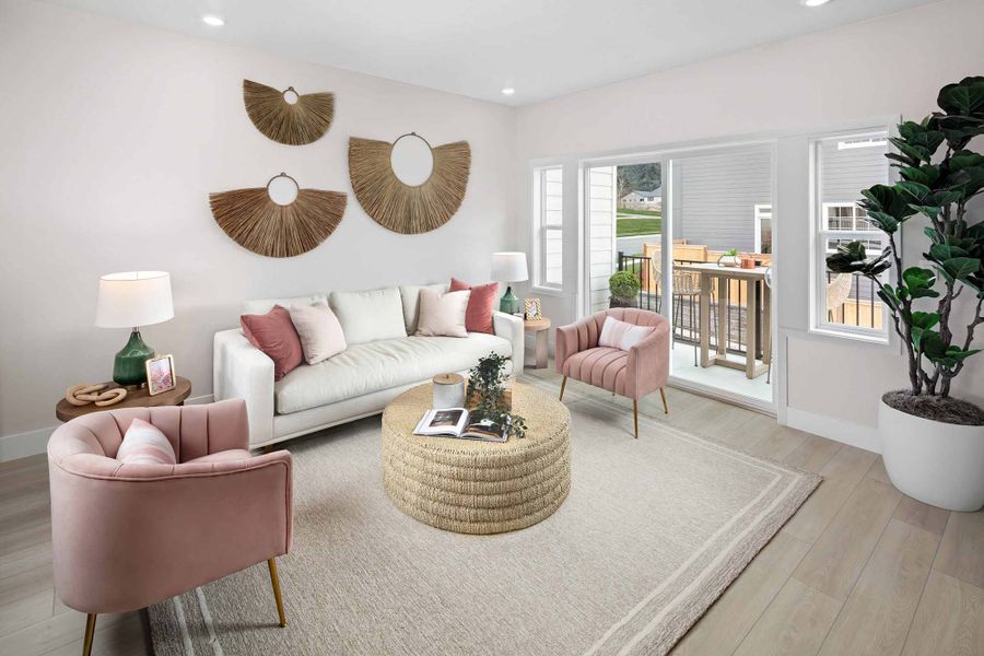 Representative furnished interior of a home built from the Hawthorne by Risewell Homes in Elevon, Lavon (Image 5).