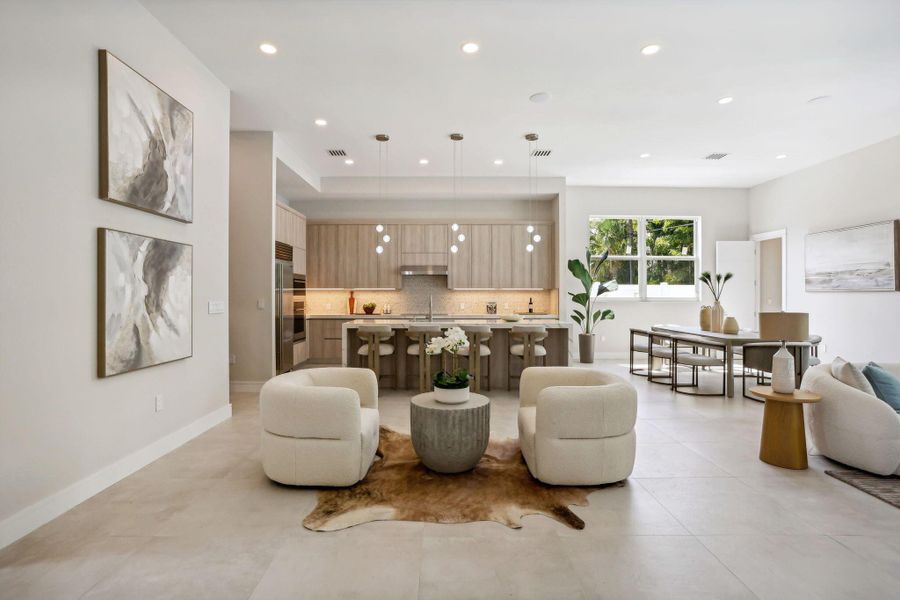 Furnished interior view inside a new home in , Delray Beach (Image 29). Furnished interior view inside a new home in , Delray Beach (Image 29).