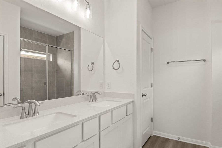 Furnished interior view inside a new home in Crosswinds, Kyle (Image 10).