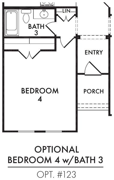 Bedroom 4/Bath 3 (eliminates Flex and Powder Bath) Bedroom 4/Bath 3 (eliminates Flex and Powder Bath)