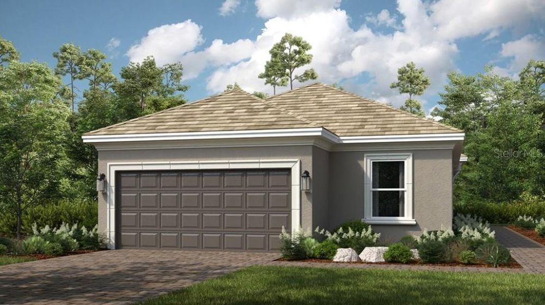Front exterior of a new home in Esplanade at Wiregrass Ranch, Wesley Chapel, FL, highlighting curb appeal (Image 1). Front exterior of a new home in Esplanade at Wiregrass Ranch, Wesley Chapel, FL, highlighting curb appeal (Image 1).
