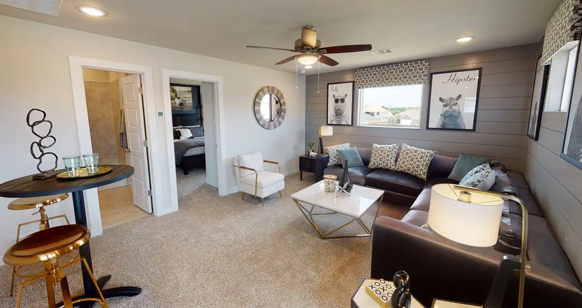 Representative furnished interior of a home built from the Kenley by Chesmar Homes in Nolina, Georgetown (Image 4). Representative furnished interior of a home built from the Kenley by Chesmar Homes in Nolina, Georgetown (Image 4).