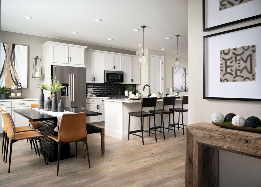 Representative furnished interior of a home built from the M by Tri Pointe Homes in Candelas Townhomes, Arvada (Image 6).