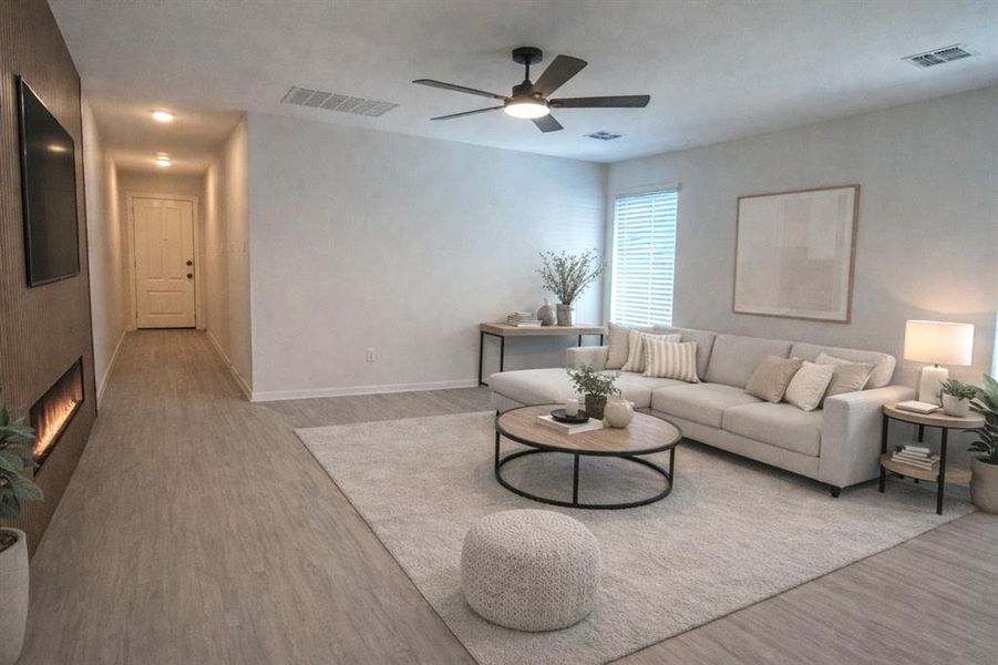 Furnished interior view inside a new home in Tillage Farms, Princeton (Image 16).