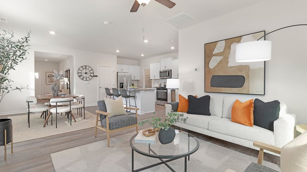 Furnished interior view inside a new home in Reedy Creek Preserve, Charlotte (Image 9).