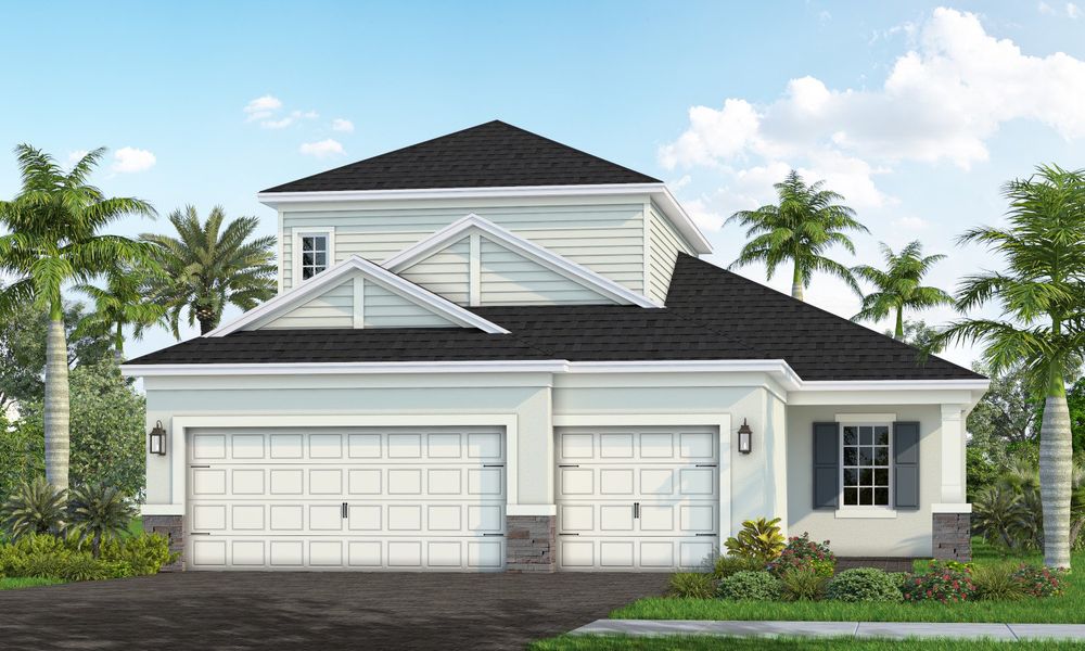 Representative exterior photo of a completed home built from the Lighthouse by Neal Communities in Wildleaf at North River Ranch, Parrish, FL (Image 1). Representative exterior photo of a completed home built from the Lighthouse by Neal Communities in Wildleaf at North River Ranch, Parrish, FL (Image 1).