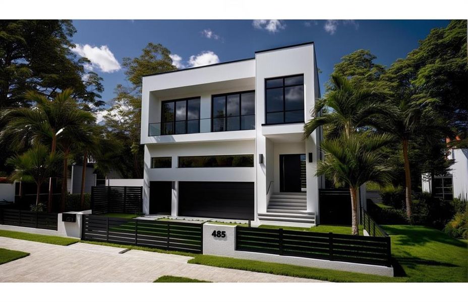 Front exterior of a new home in , Tampa, FL, highlighting curb appeal (Image 18). Front exterior of a new home in , Tampa, FL, highlighting curb appeal (Image 18).