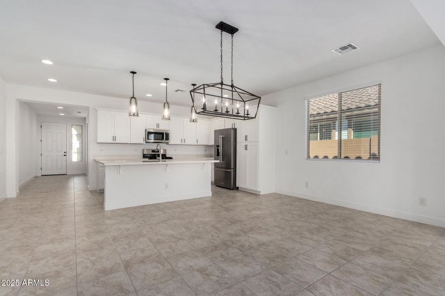 Looking into the kitchen