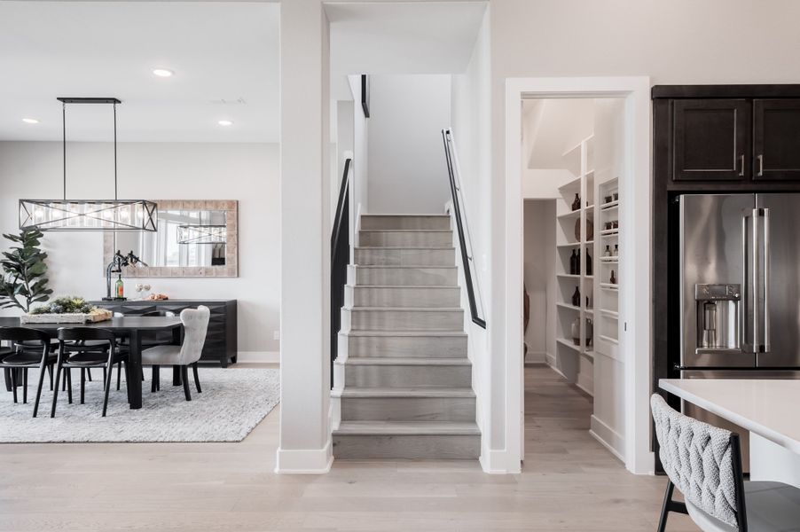 Representative furnished interior of a home built from the Fulbright by Tri Pointe Homes in Vale Collection At Evergrove, Richmond (Image 28).