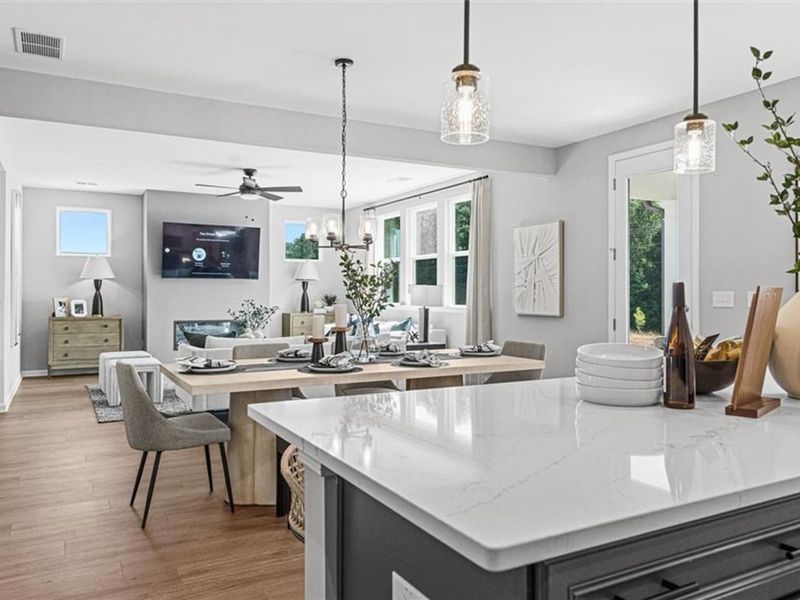Furnished interior view inside a new home in Wehunt Meadows, Hoschton (Image 18).
