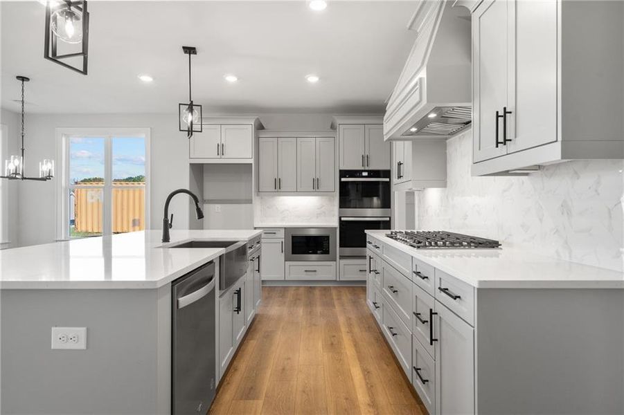Furnished interior view inside a new home in Yellowstone Farms, Cumming (Image 29).
