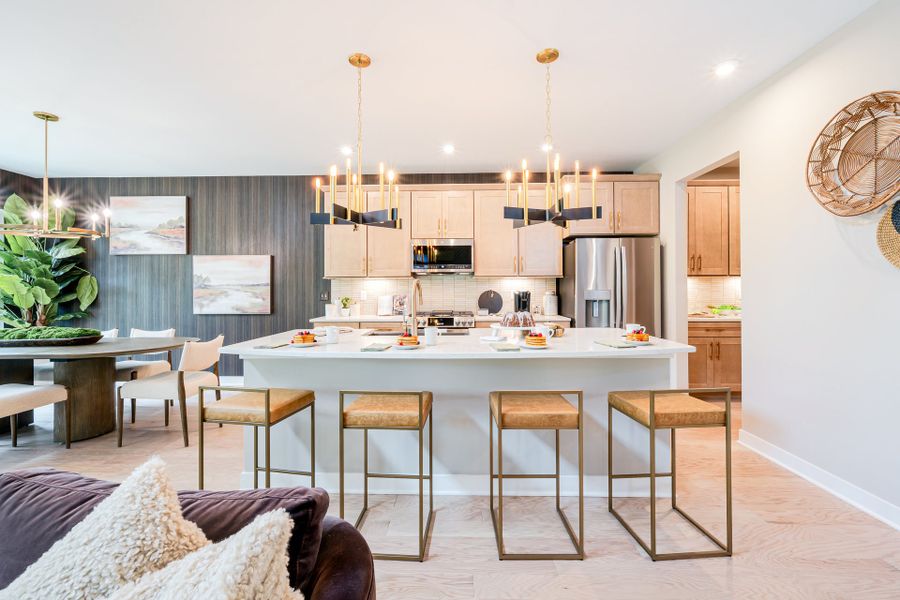Representative furnished interior of a home built from the Finley by Fischer Homes in Twin Lakes, Hoschton (Image 14).