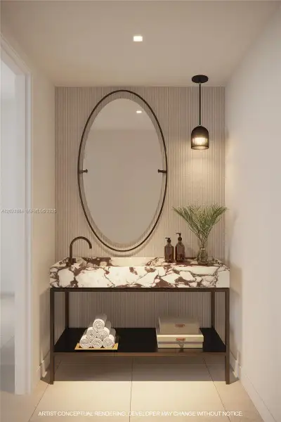 Furnished interior view inside a new home in , Miami (Image 5). Furnished interior view inside a new home in , Miami (Image 5).