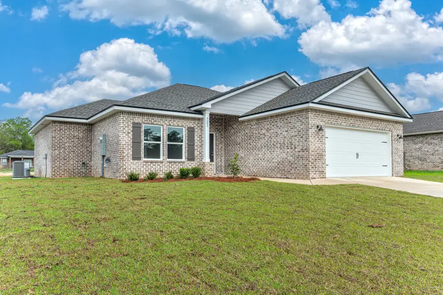 Representative exterior photo of a completed home built from the Jackson by CJL Homes in Oak Hollow, Crestview, FL (Image 2).