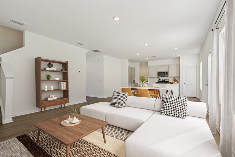 Family Room Sample - Virtually Staged