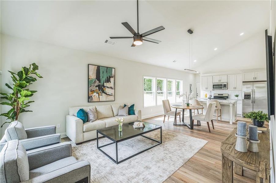 Furnished interior view inside a new home in , Atlanta (Image 26).