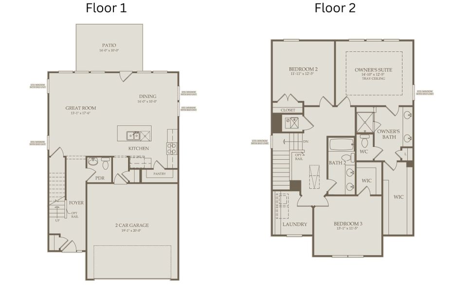 2D floor plan layout of this home in Exchange at 401, Raleigh, NC (Image 4). 2D floor plan layout of this home in Exchange at 401, Raleigh, NC (Image 4).