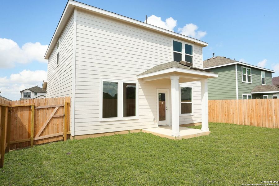 Front exterior of a new home in Fairway Crossing 40s, San Antonio, TX, highlighting curb appeal (Image 19).