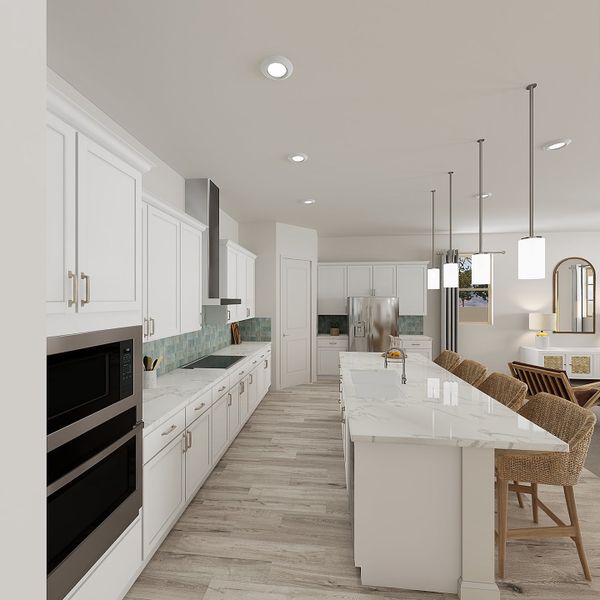 Representative furnished interior of a home built from the Juniper Plan 40-7 by Tri Pointe Homes in Waterston Central, Gilbert (Image 3).