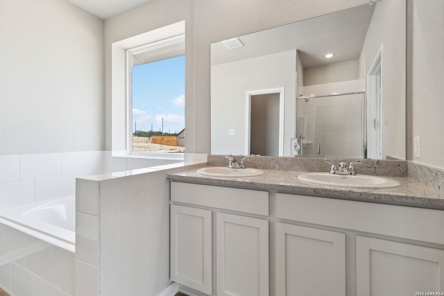 Furnished interior view inside a new home in Hunters Ranch, San Antonio (Image 3).