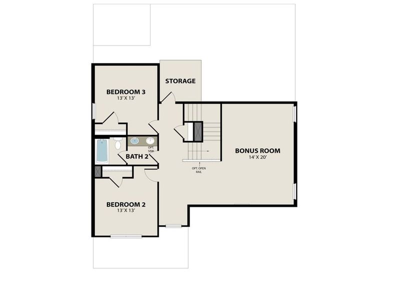 2D floor plan layout of this home in Meadow Ridge Estates, Josephine, TX (Image 3). 2D floor plan layout of this home in Meadow Ridge Estates, Josephine, TX (Image 3).