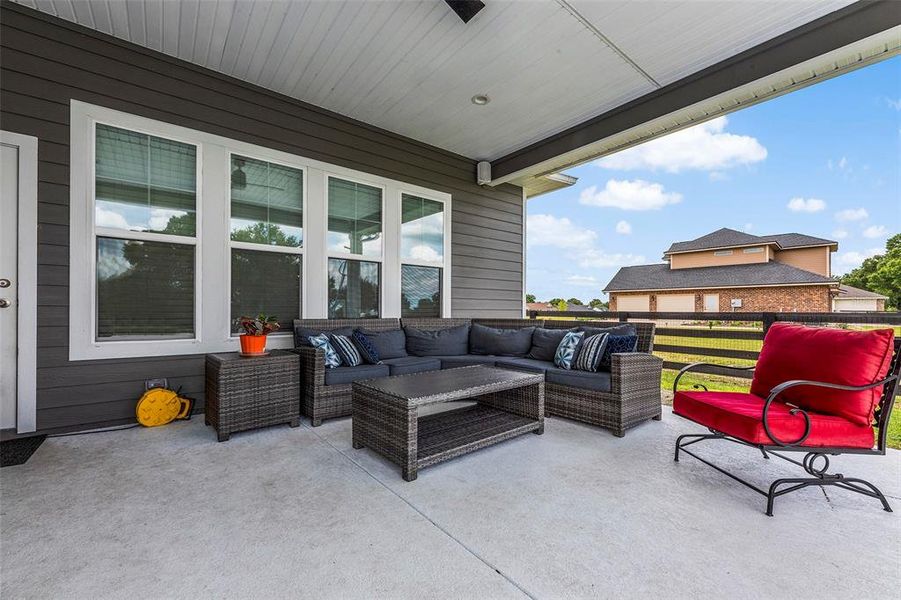 Exterior details and patio area of a home in , Live Oak (Image 3).