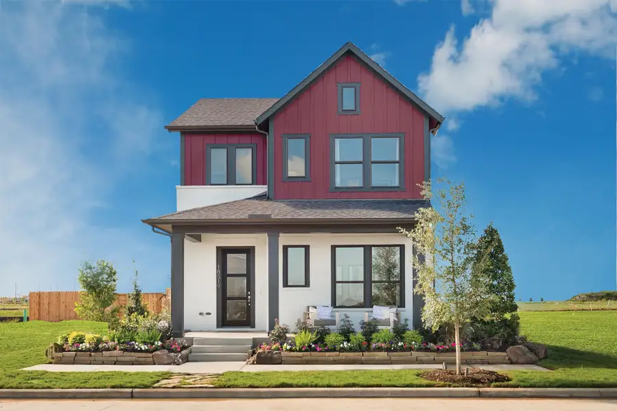 Front exterior of a home in the Emerald Heights at Bridgeland Central – 35’ Alley community, located in Cypress, TX (Image 10). Front exterior of a home in the Emerald Heights at Bridgeland Central – 35’ Alley community, located in Cypress, TX (Image 10).