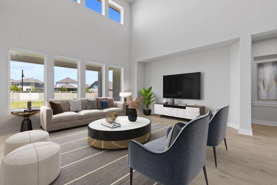 Open Concept Family Room - Virtually Staged Open Concept Family Room - Virtually Staged