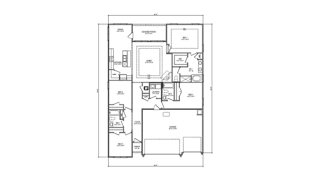 2D floor plan layout of this home in Owl's Head Farms, Freeport, FL (Image 3).