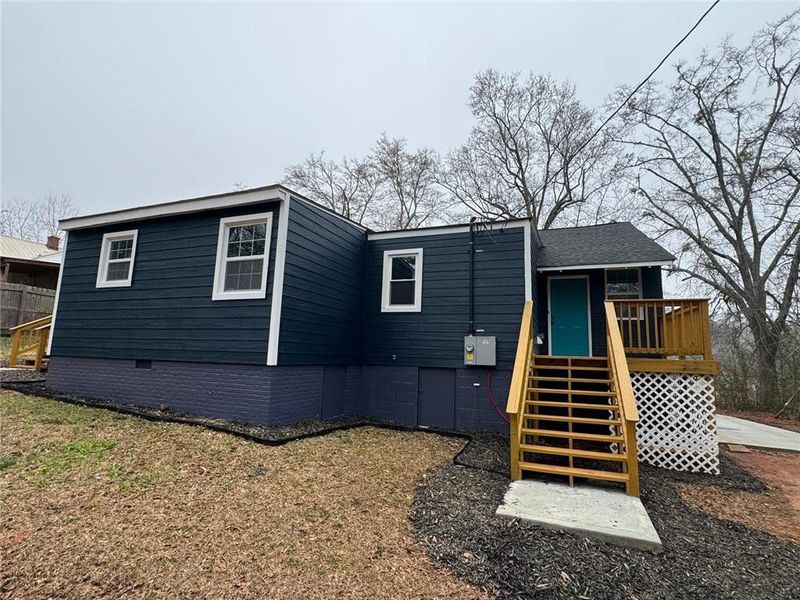 Exterior details and patio area of a home in , West Point (Image 16).