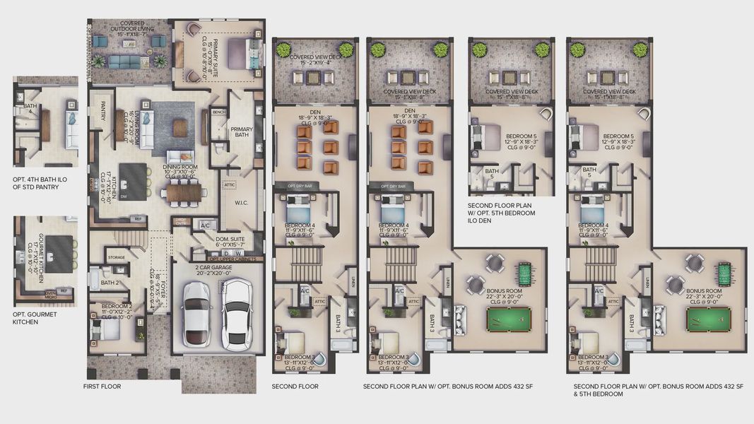 2D floor plan layout for the Lantana II by Jones Homes USA in Reserve at Twin Lakes, St. Cloud, FL (Image 2). 2D floor plan layout for the Lantana II by Jones Homes USA in Reserve at Twin Lakes, St. Cloud, FL (Image 2).