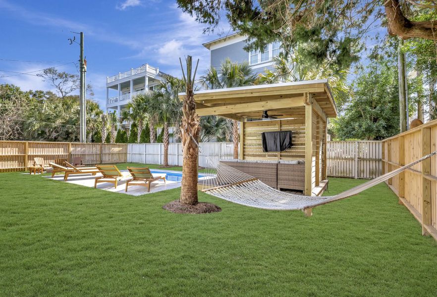 Exterior details and patio area of a home in , Isle Of Palms (Image 23). Exterior details and patio area of a home in , Isle Of Palms (Image 23).