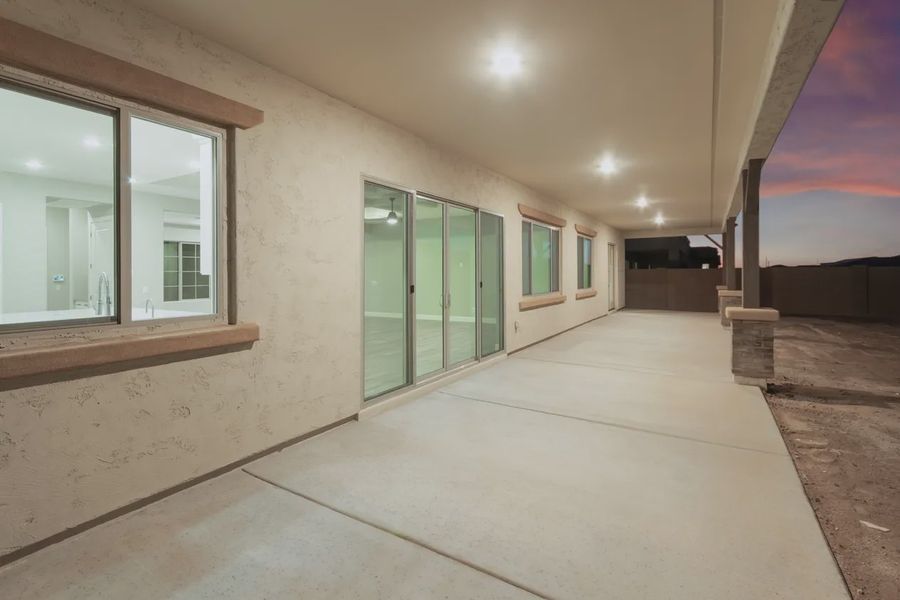 Exterior details and patio area of a home in Bellero Estates, Queen Creek (Image 19).