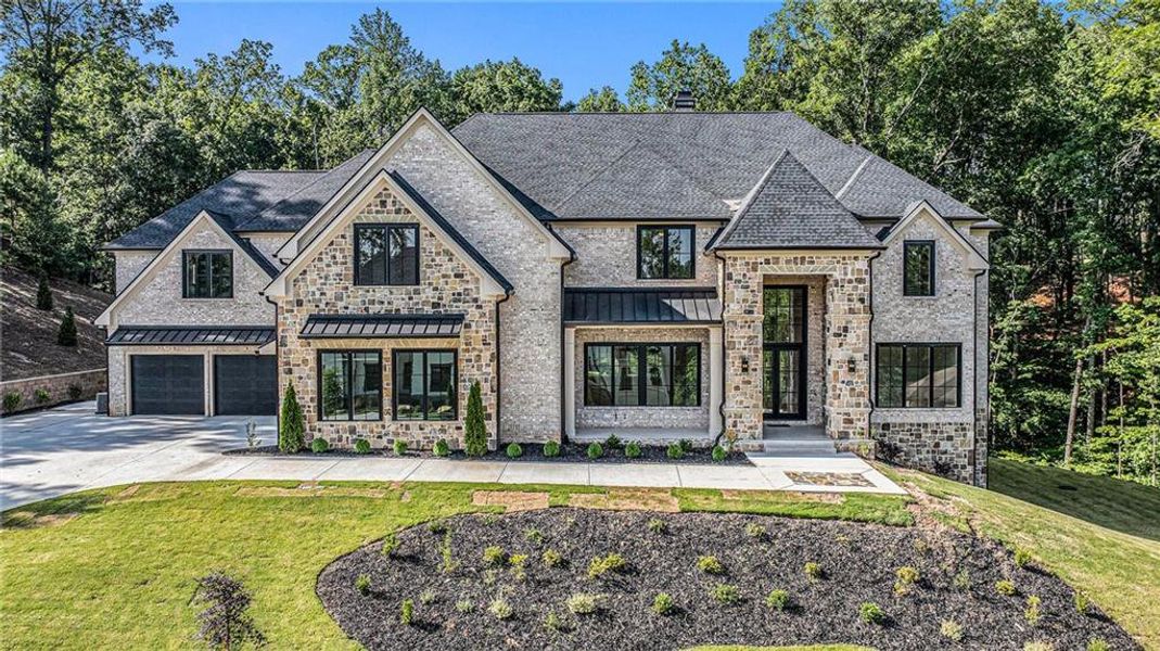 Front exterior of a new home in , Alpharetta, GA, highlighting curb appeal (Image 28).